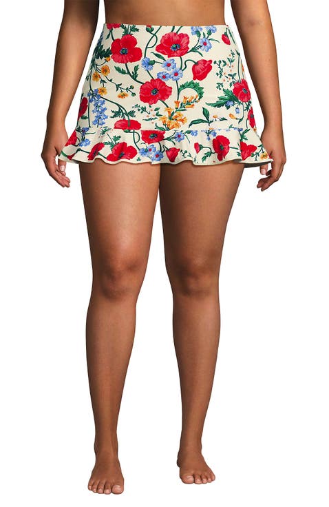 Ruffle Hem Mini Swim Skirt