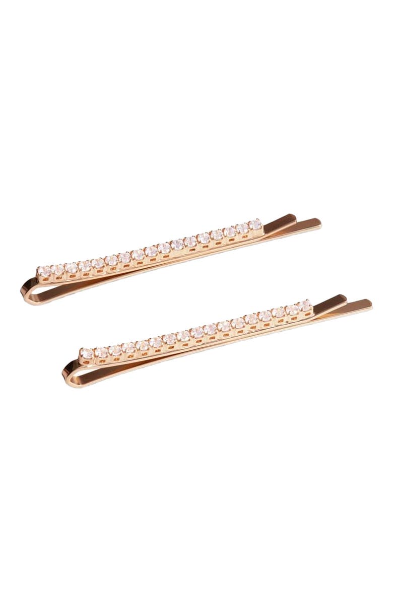 NUME Sparkle Hair Pin Set of 2- Rose Gold, Alternate, color, Rose Gold