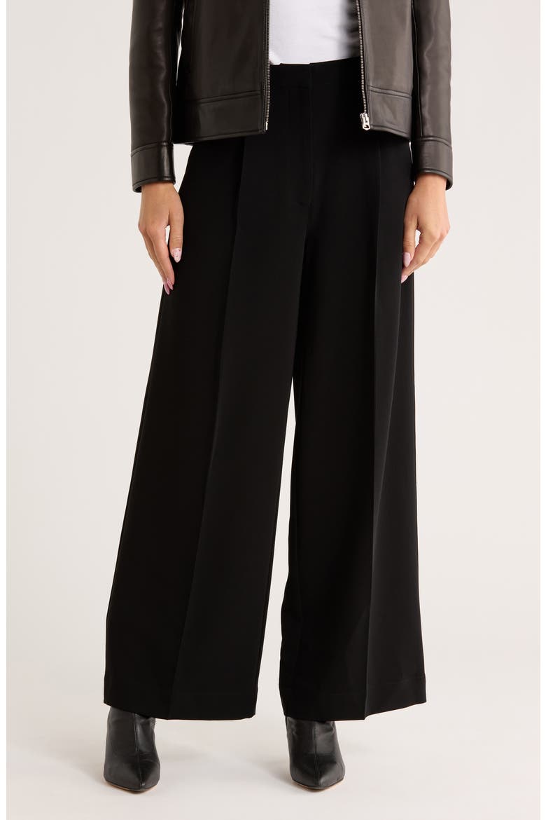 Alexis Pleated Pants, Main, color, BLACK