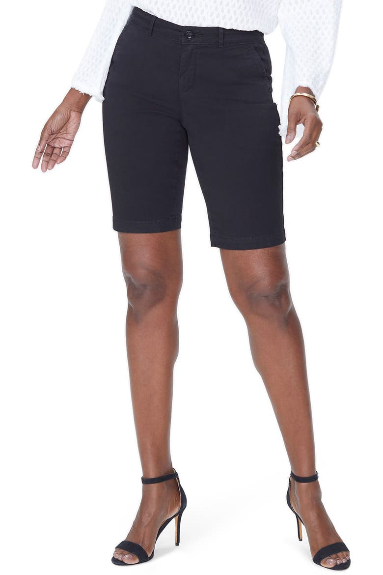 Stretch Twill Bermuda Shorts, Main, color, BLACK