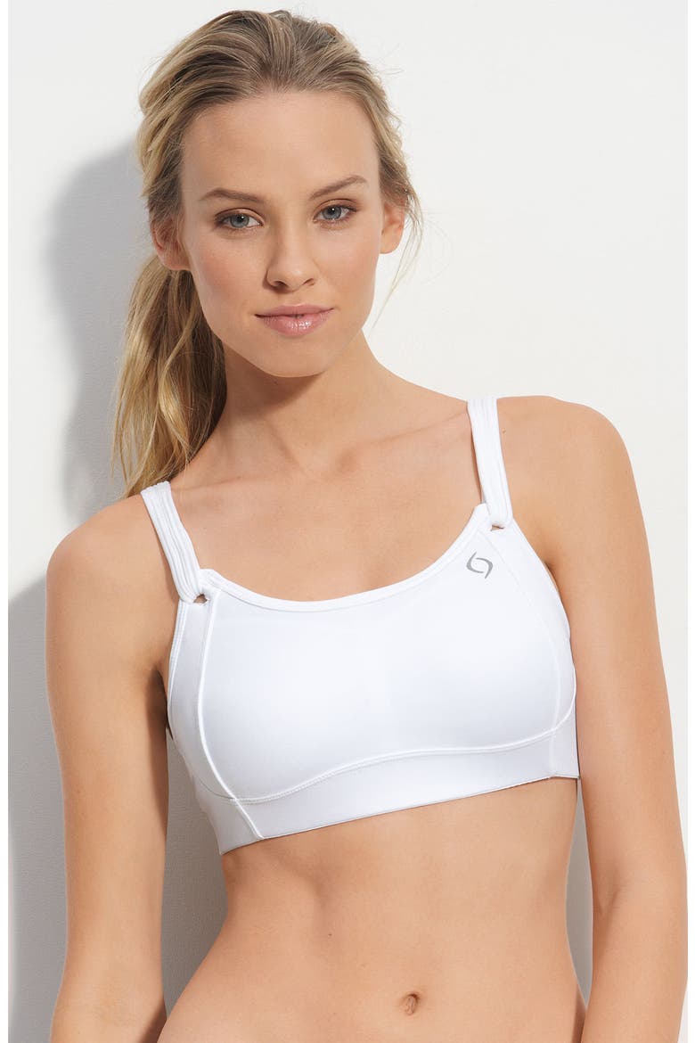 'Fiona' Sports Bra, Main, color, WHITE