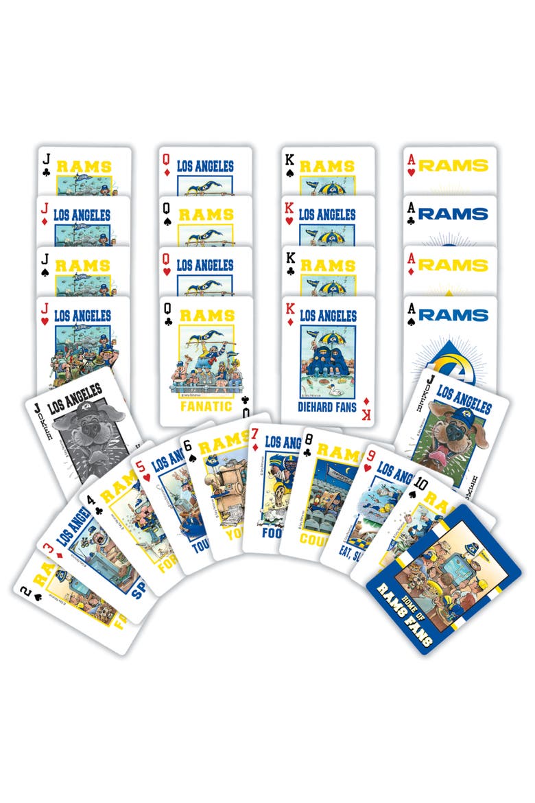Los Angeles Rams Fan Deck Playing Cards, Alternate, color, Multicolor