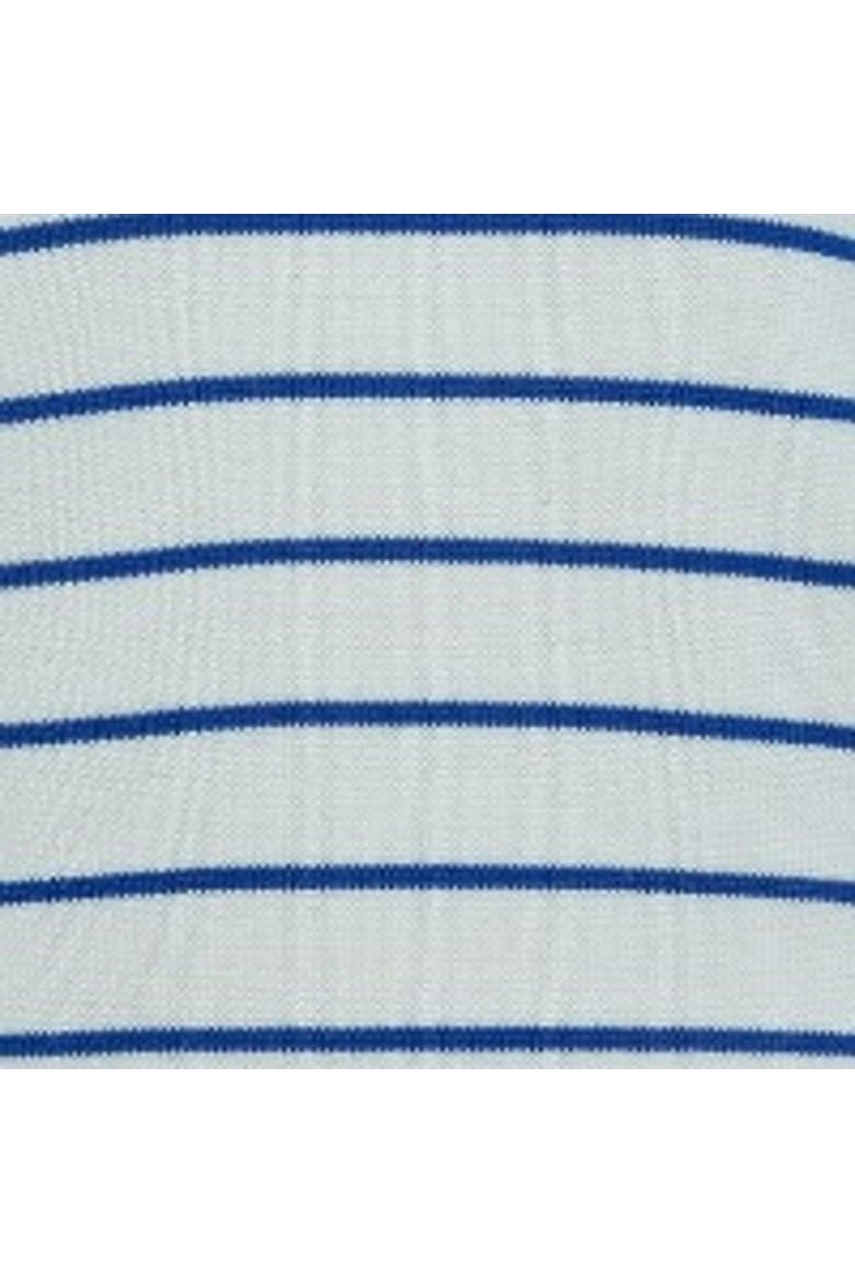 Merino V-Neck Sweater, Alternate, color, ECRU COBALT STRIPE