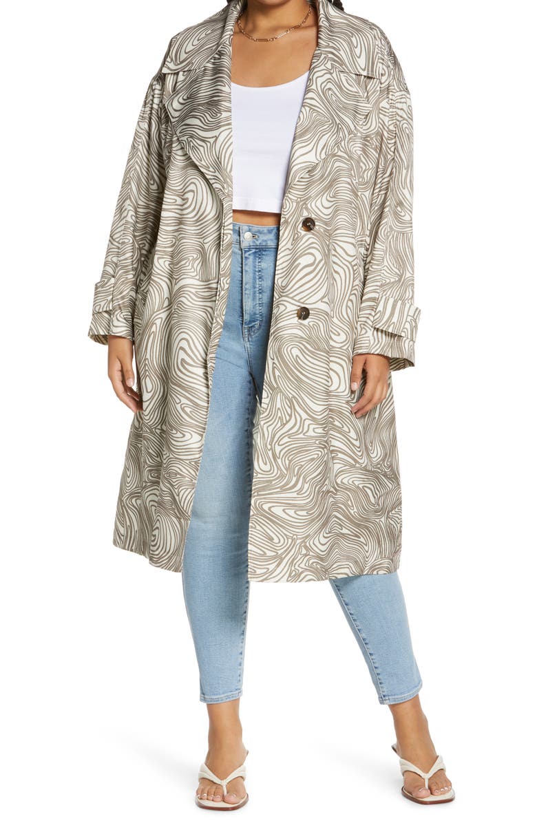 Open Edit OVERSIZED STATEMENT TRENCH, Main, color,