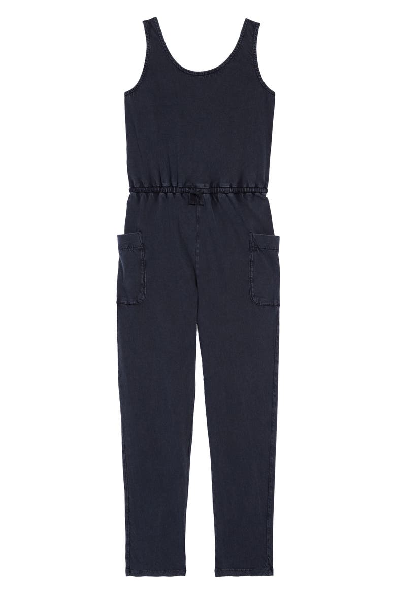 Kids' Cross Back Jumpsuit, Main, color, BLACK