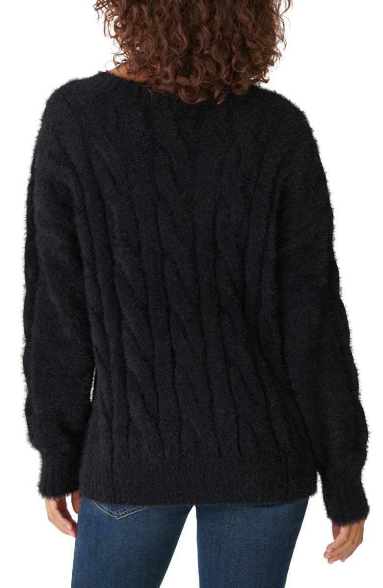 Lucky Brand Eyelash Cable Sweater, Alternate, color, 