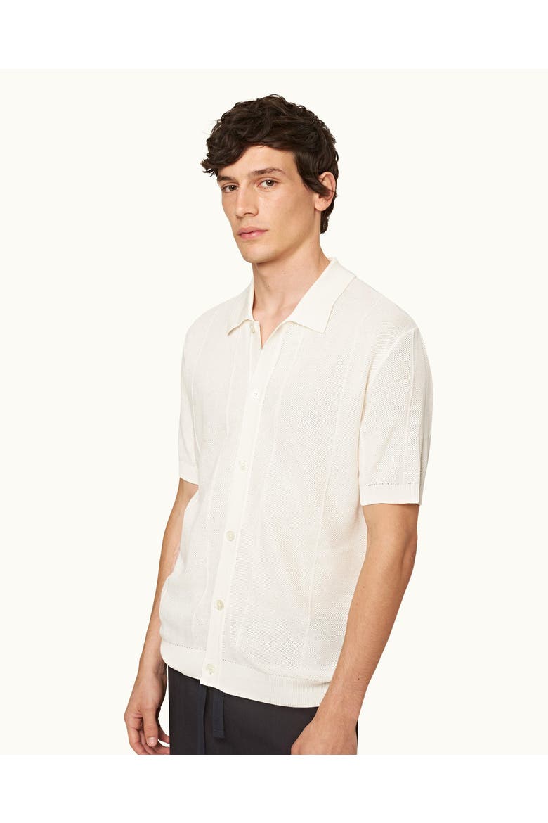 Tiernan Classic Fit Capri Collar Mercerised Cotton Shirt, Main, color, White
