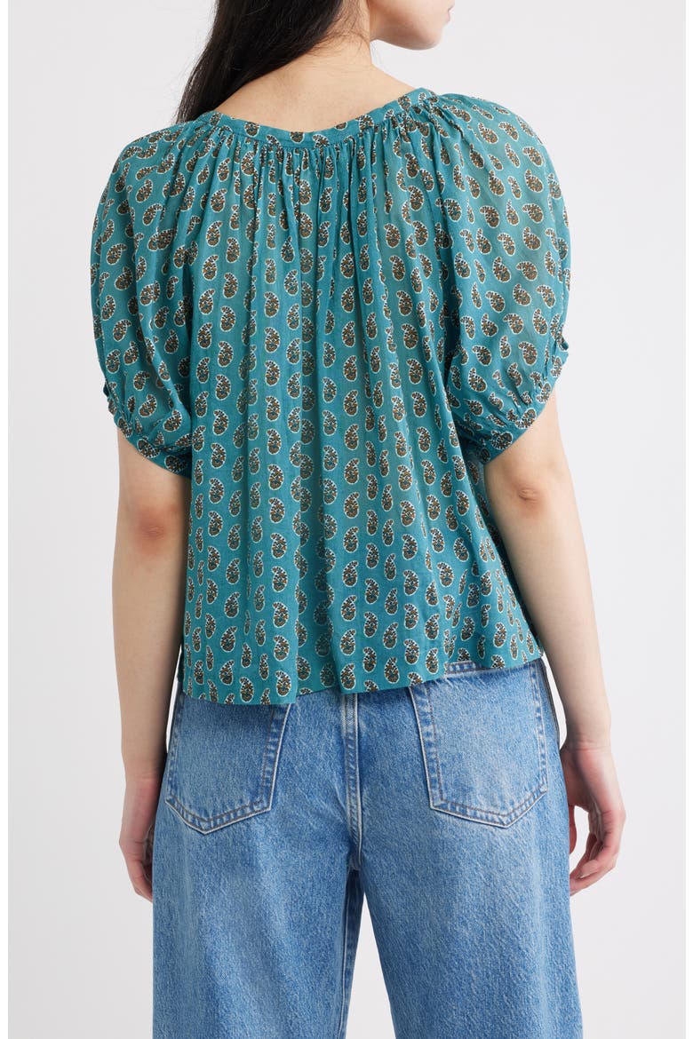 June Paisley Cotton Top, Alternate, color, ALBA PAISLEY