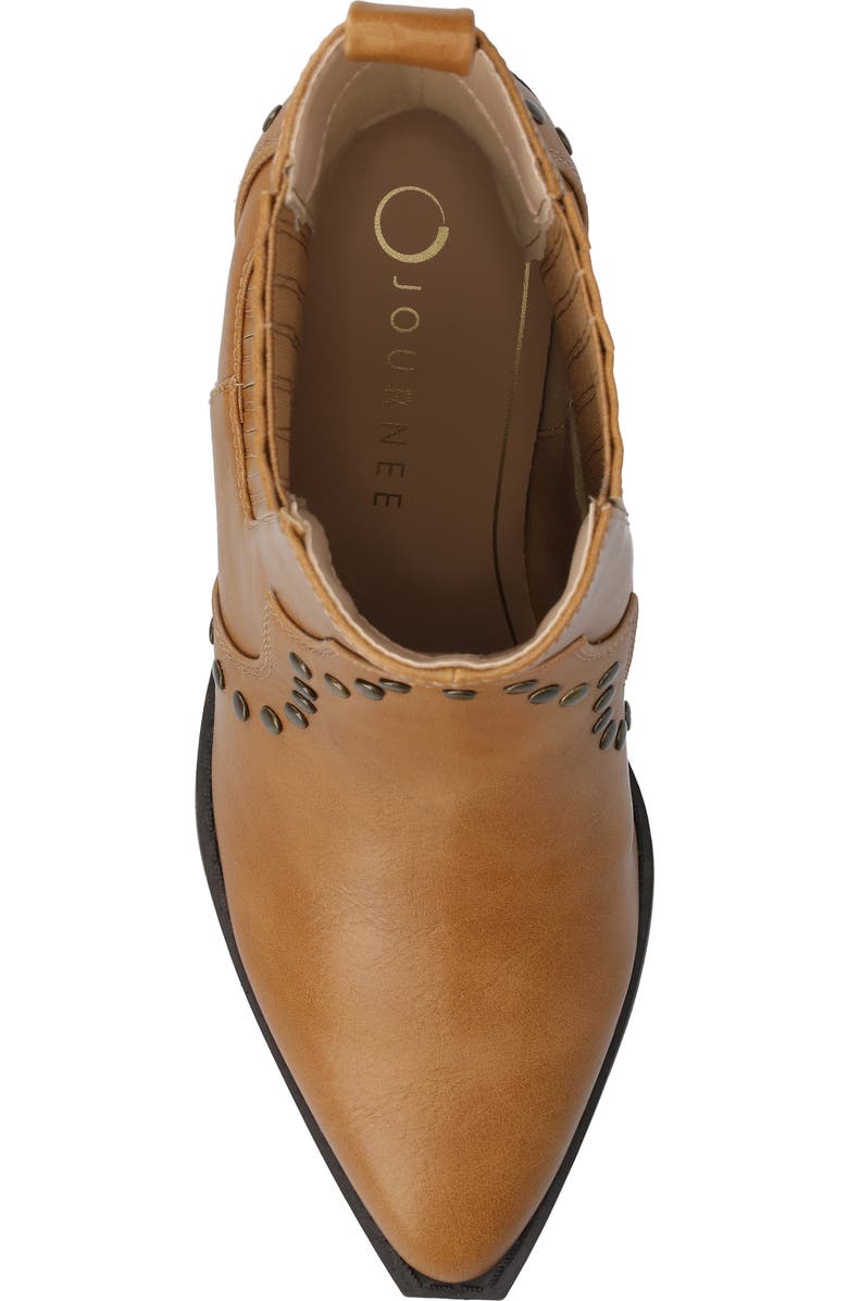 Journee Collection Braylee Western Chelsea Boot, Alternate, color, Tan