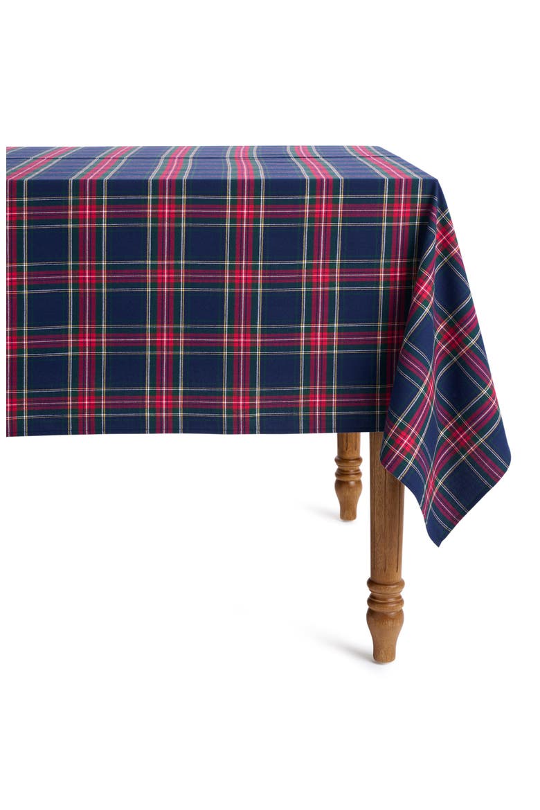 Windsor Tartan Tablecloth, Main, color, NAVY
