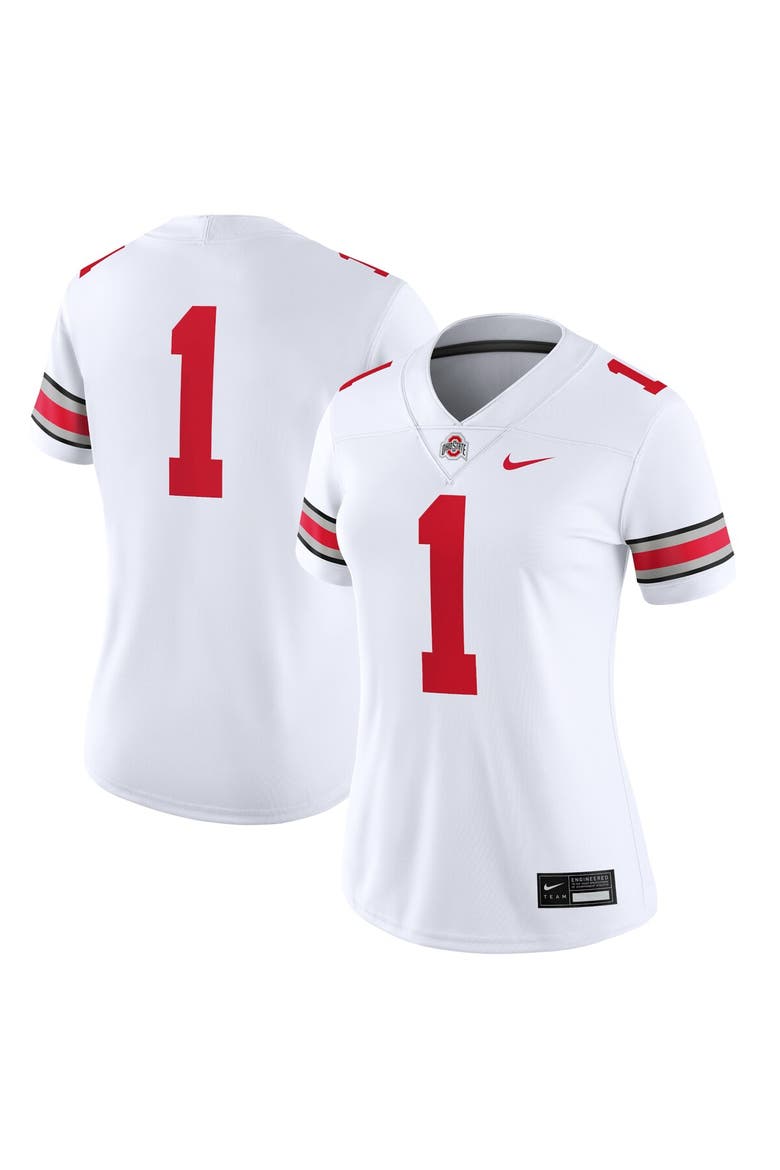 Women's Nike #1 White Ohio State Buckeyes Game Jersey, Main, color, White