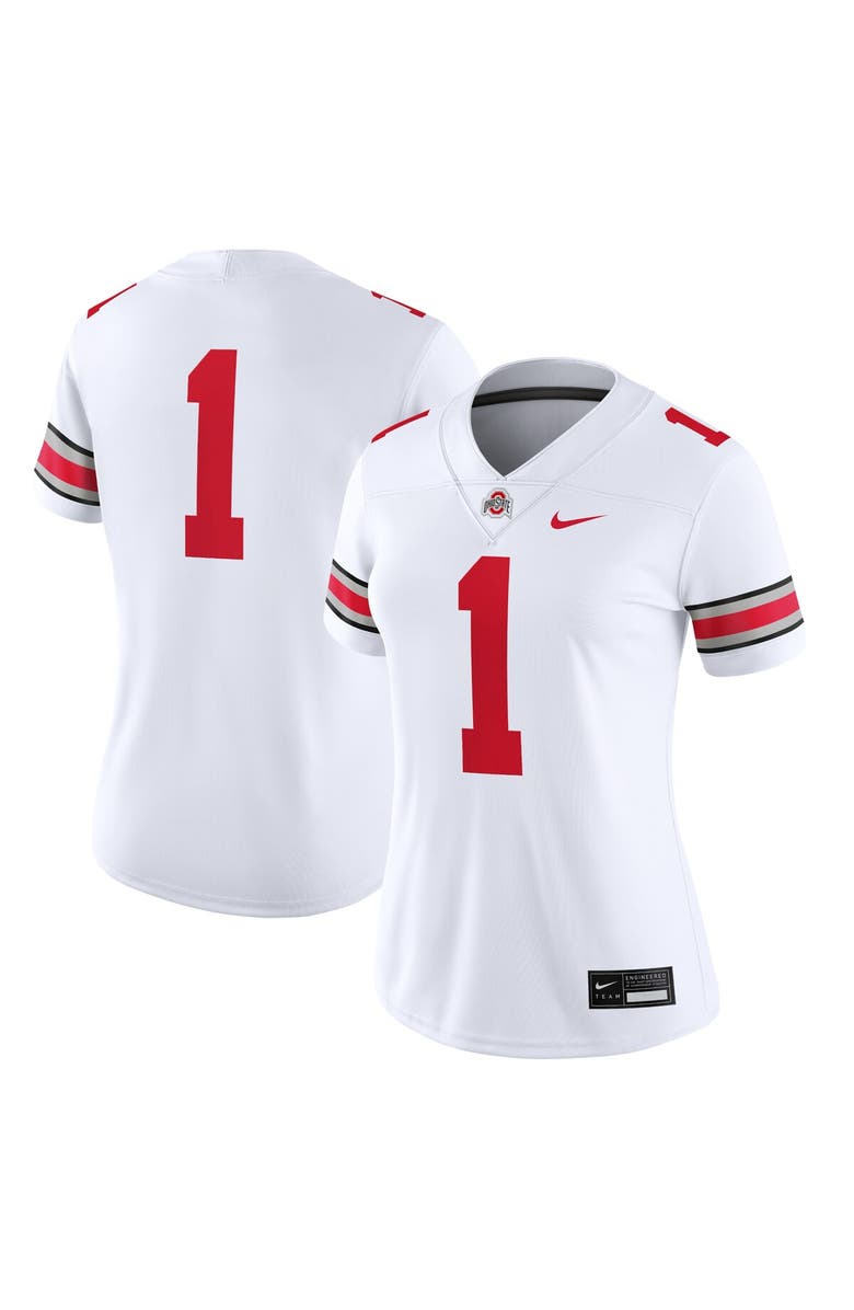 Nike Women's Nike #1 White Ohio State Buckeyes Game Jersey, Main, color, White