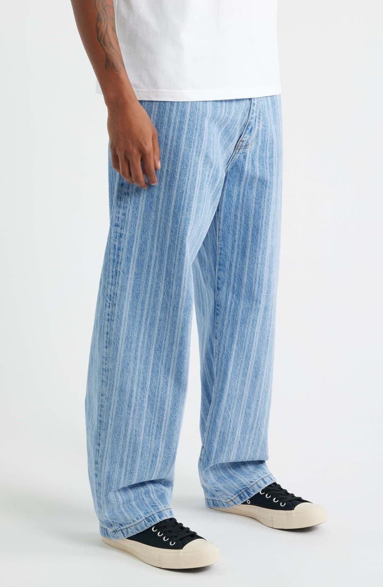Carhartt Work In Progress Rylan Stripe Straight Leg Denim Jeans, Alternate, color, Rylan Stripe Blue Stone