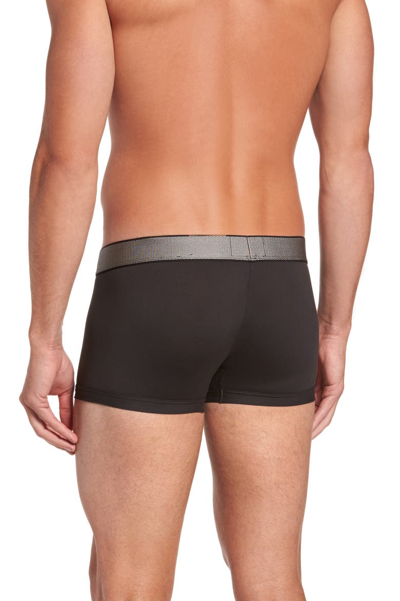 Customized Stretch Low Rise Trunks, Alternate, color, BLACK