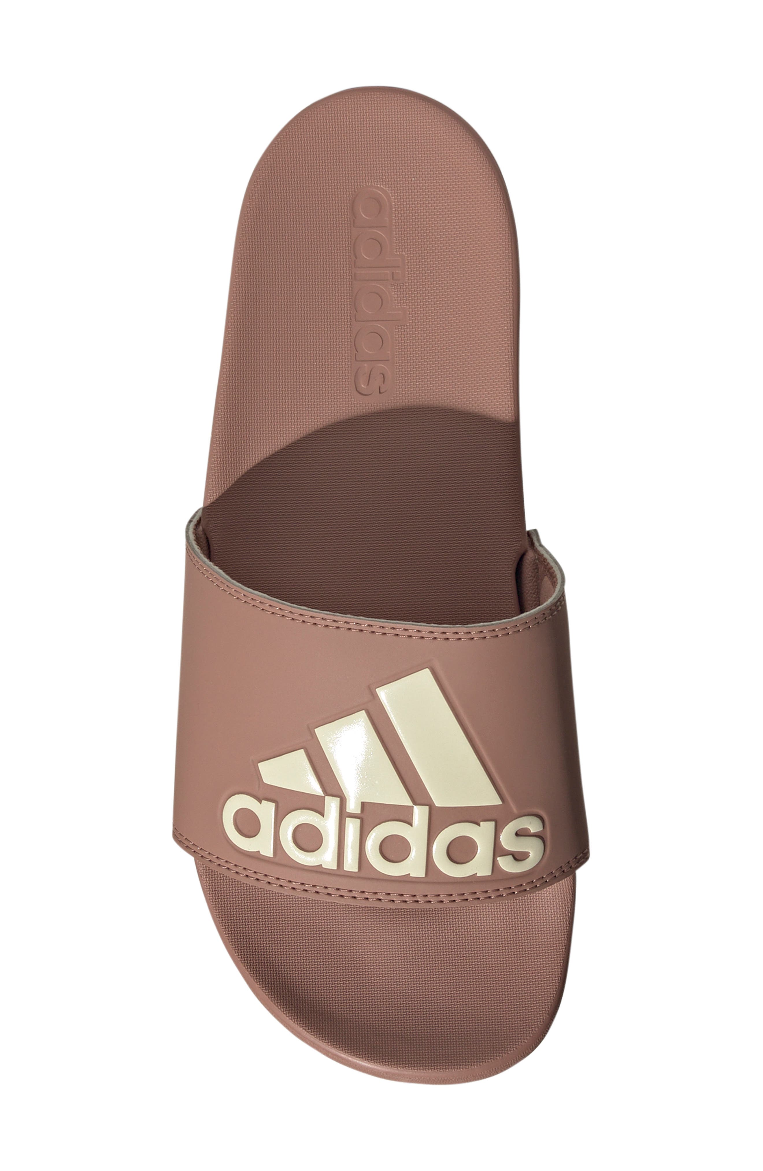 Adilette Comfort Slide Sandal, Alternate, color, WARM CLAY/ WHITE/ WARM CLAY
