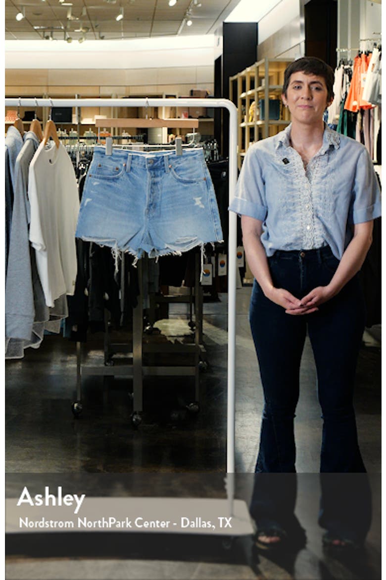 Nova High Waist Cutoff Denim Shorts video