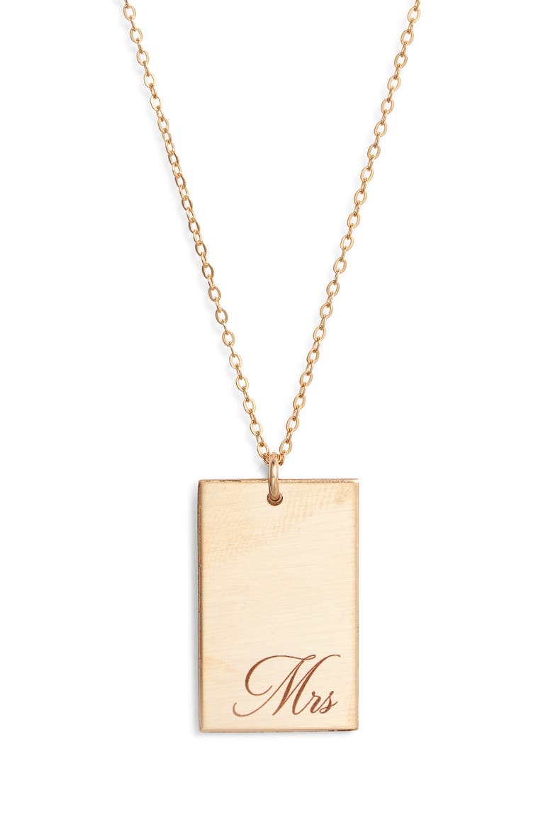 Stella Mrs Pendant Necklace, Main, color, GOLD