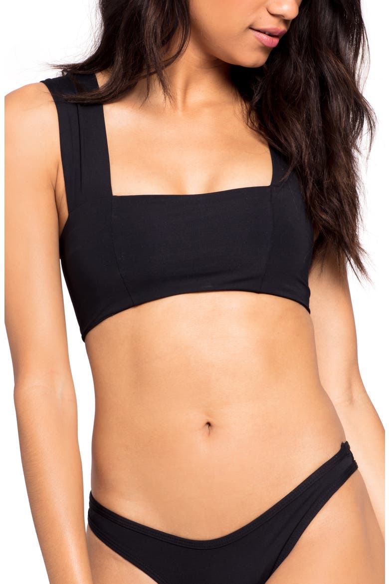 L Space Parker Bikini Top, Alternate, color, BLACK