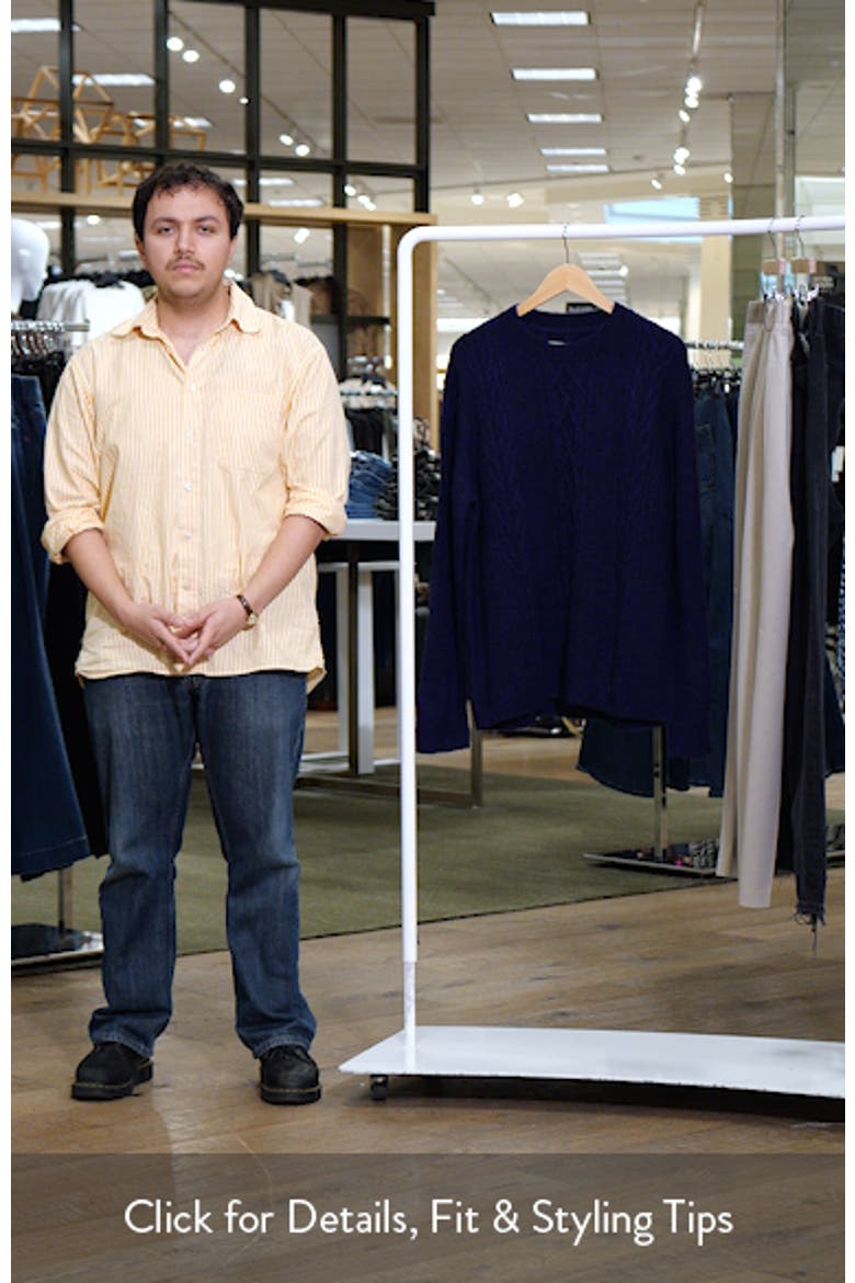 Hyatt Brushed Cable Crewneck Sweater video