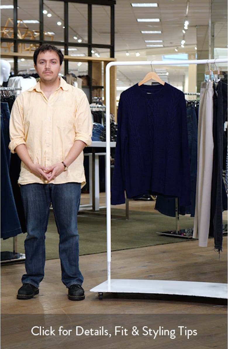 Hyatt Brushed Cable Crewneck Sweater, sales video thumbnail