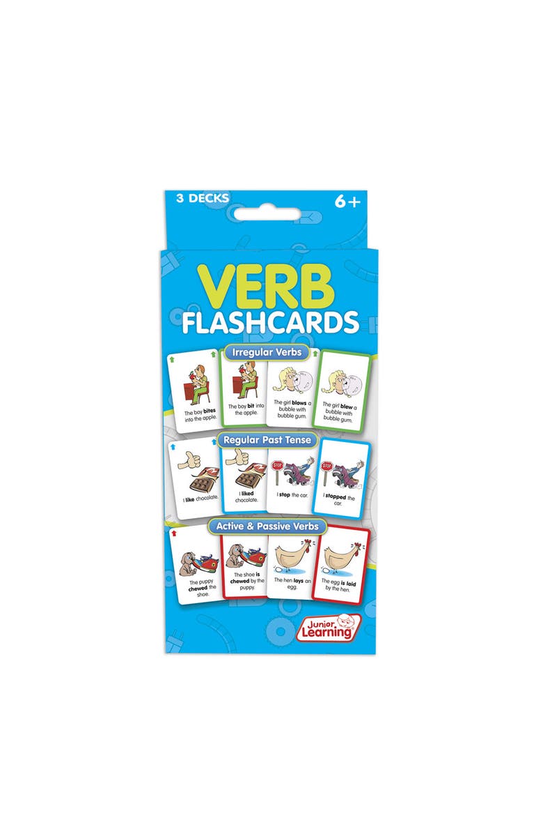 Junior Learning Verb Flashcards, Alternate, color, Multicolored