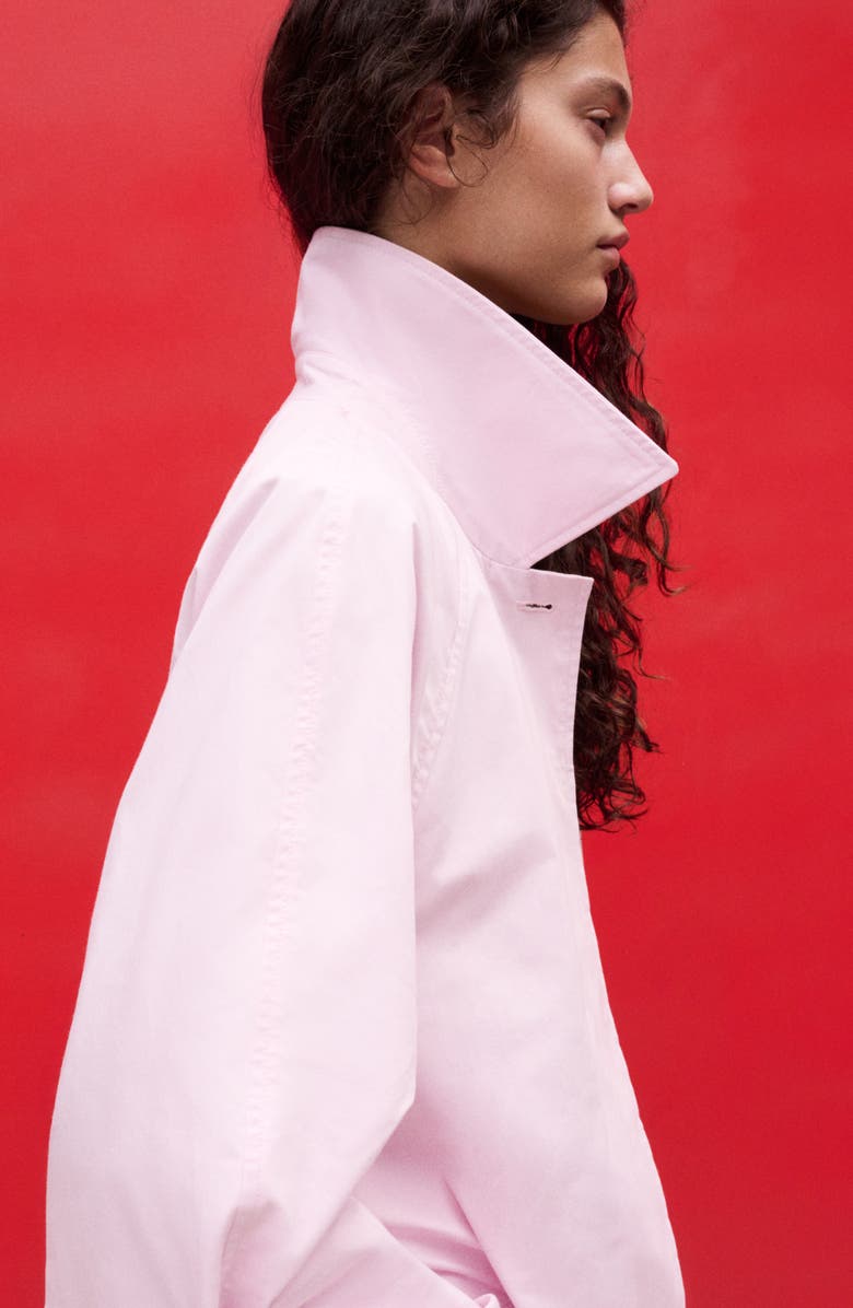 MANGO Long Trench Coat With Belt, Alternate, color, Pink
