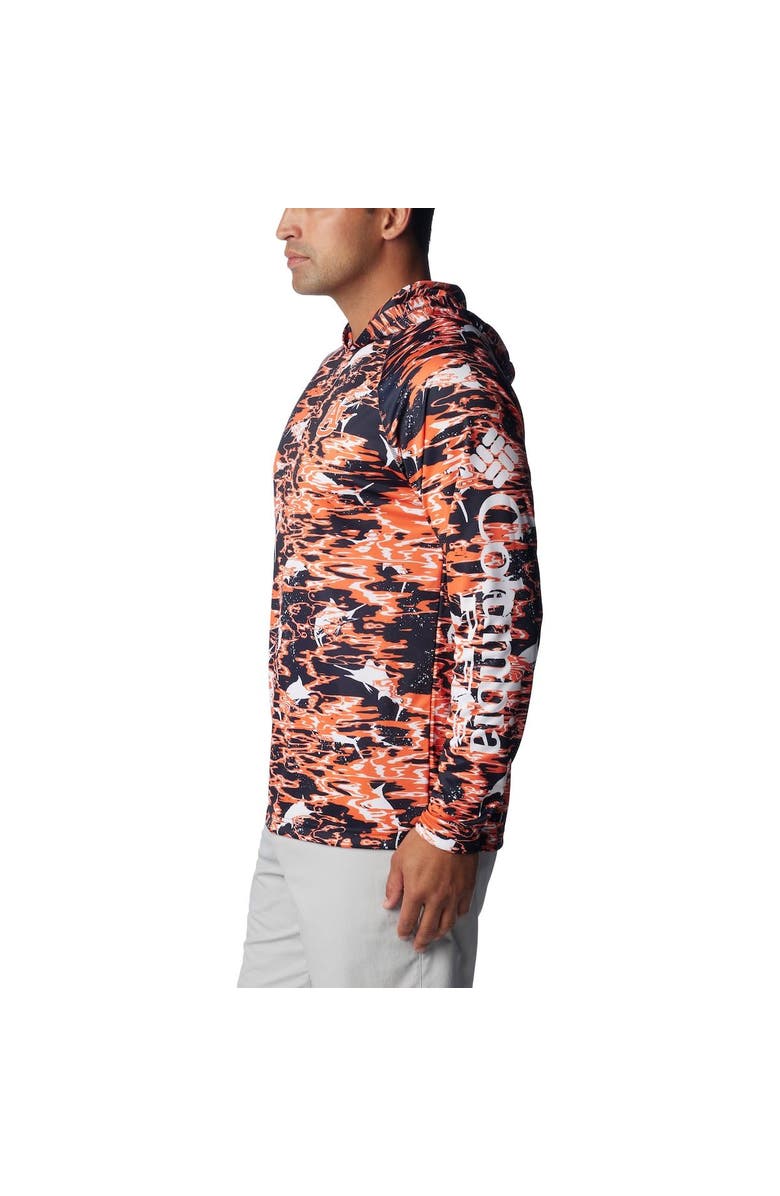 Columbia Men's Columbia Navy Auburn Tigers PFG Terminal Tackle Omni-Shade Rippled Long Sleeve Hooded T-Shirt, Alternate, color, 