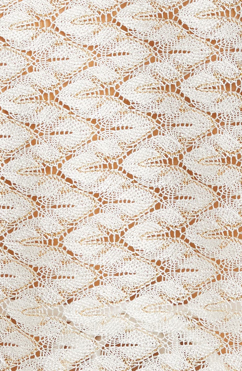 Ramy Brook Elvira Lace Metallic Cover-Up Top, Alternate, color, 