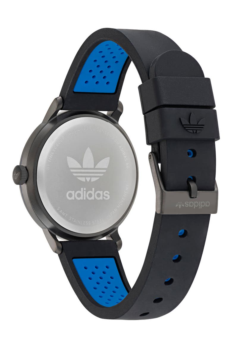 Code One Small Silicone Strap Watch, 35mm, Alternate, color, BLACK