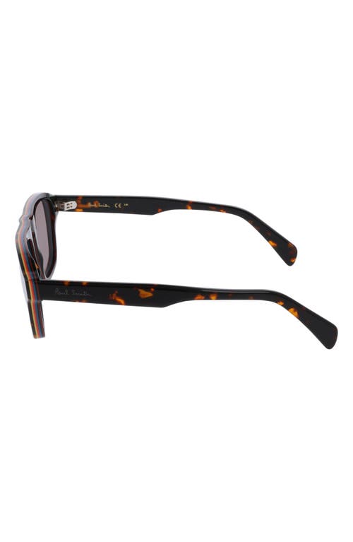 Paul Smith 54mm Modified Rectangular Sunglasses In Havana Multistripes