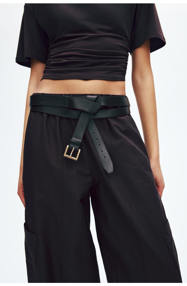 H&M Balloon Cargo Trousers, Alternate, color, Dark Brown