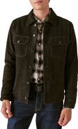 Lucky Brand Suede Military Shirt Jacket