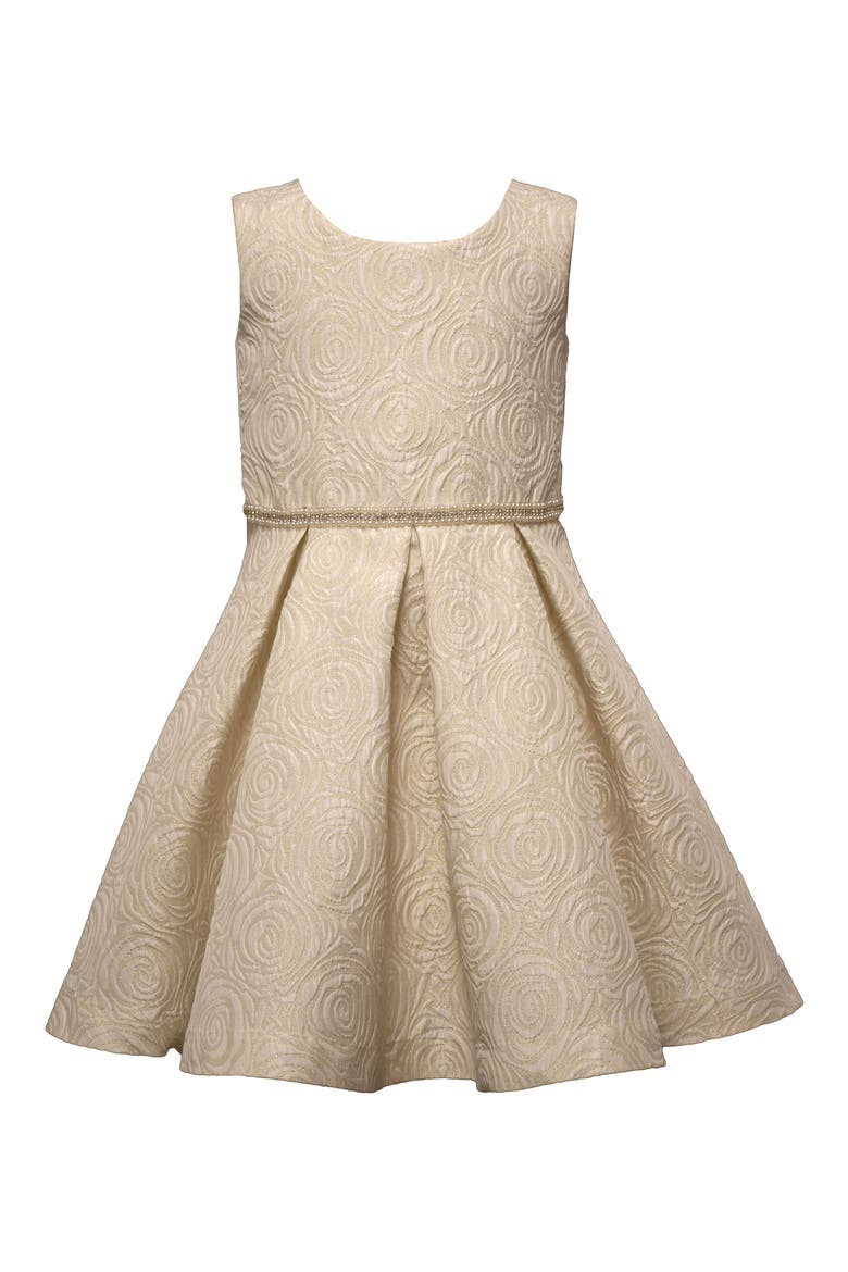 Kids' Sparkle Knit Party Dress & Cardigan Set, Alternate, color, GOLD