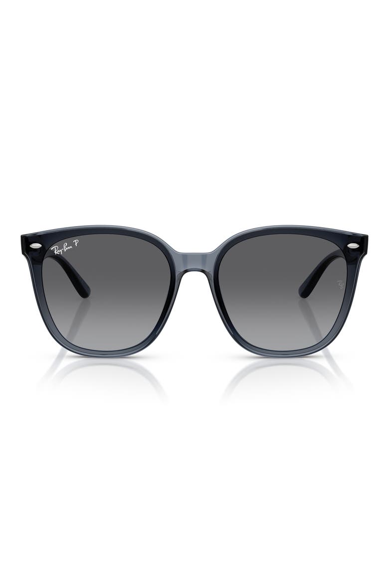 66mm Polarized Oversize Irregular Sunglasses, Main, color, DARK BLUE GREY POLAR