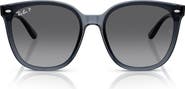 Ray-Ban 66mm Polarized Oversize Irregular Sunglasses