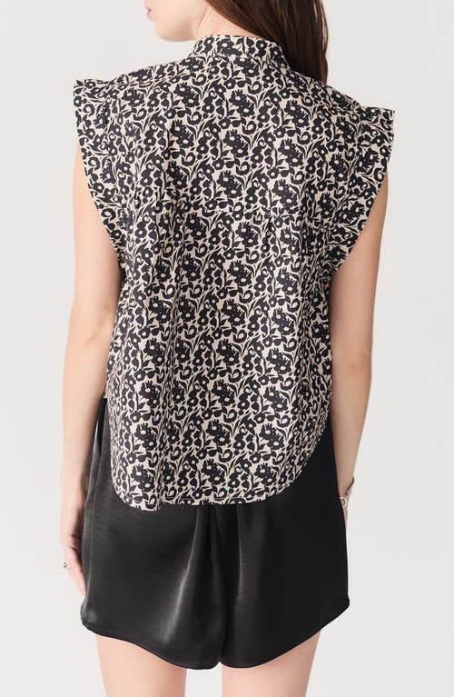 DELUC DELUC FLORAL COTTON POPOVER TOP 