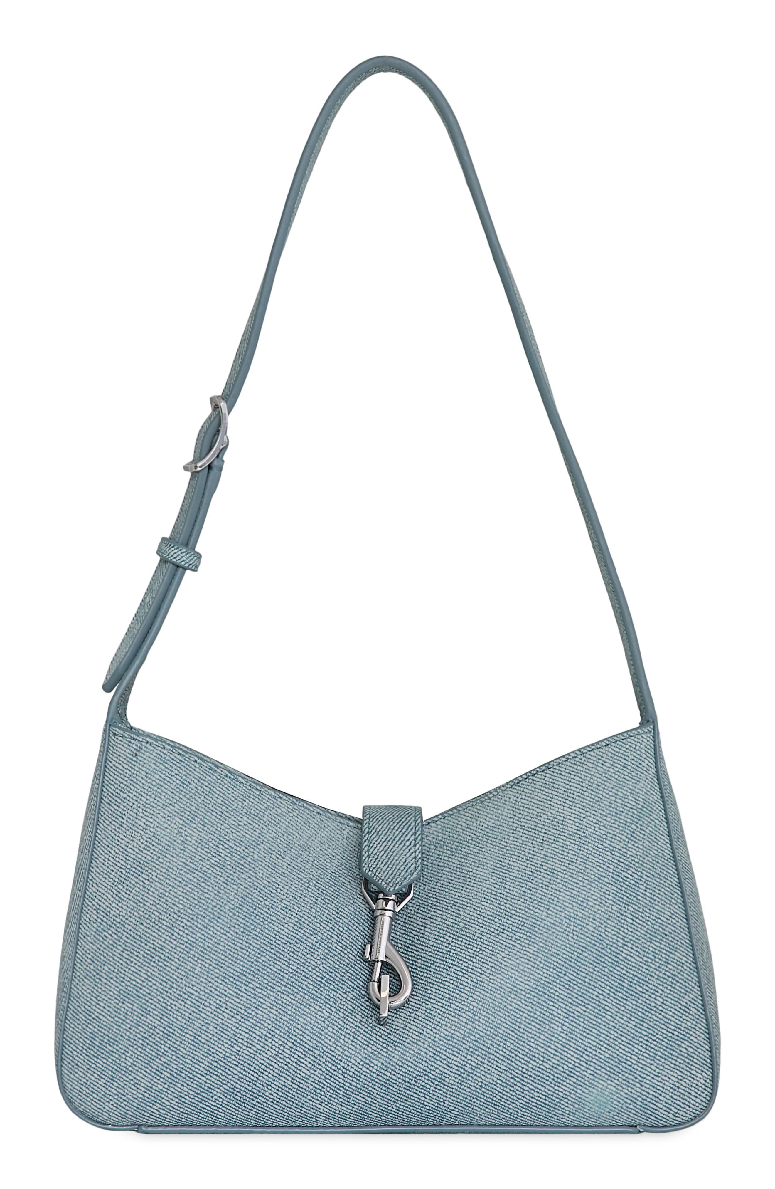 Rebecca Minkoff Small Megan Denim Shoulder Bag, Main, color, 