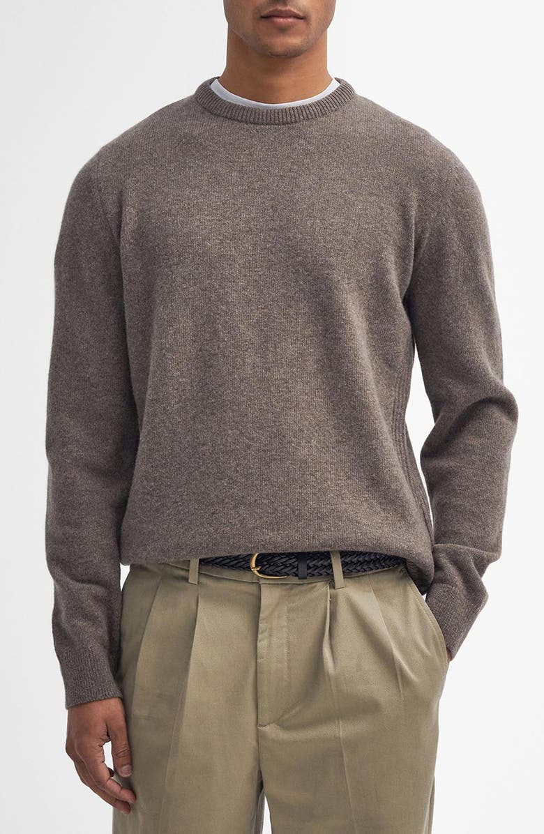 Barbour Holden Elbow Patch Wool Crewneck Sweater, Main, color, 