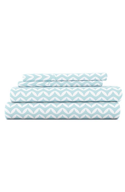 HOME SPUN Premium Ultra Soft Puffed Chevron Pattern 4-Piece Bed Sheet Set