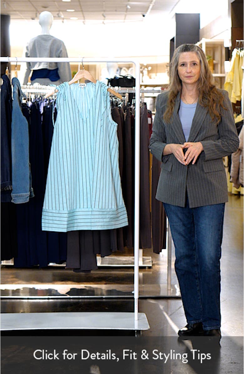 Elena Mixed Stripe Cotton Blend Shift Dress, sales video thumbnail