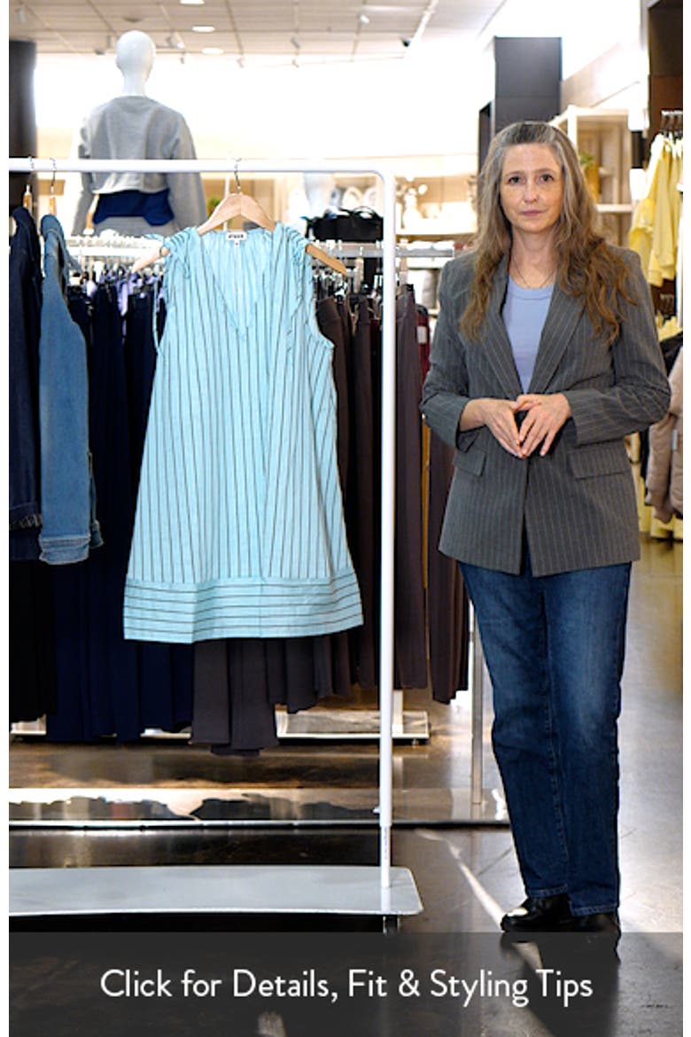 Elena Mixed Stripe Cotton Blend Shift Dress video