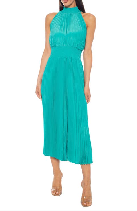 Pleated Midi Dress