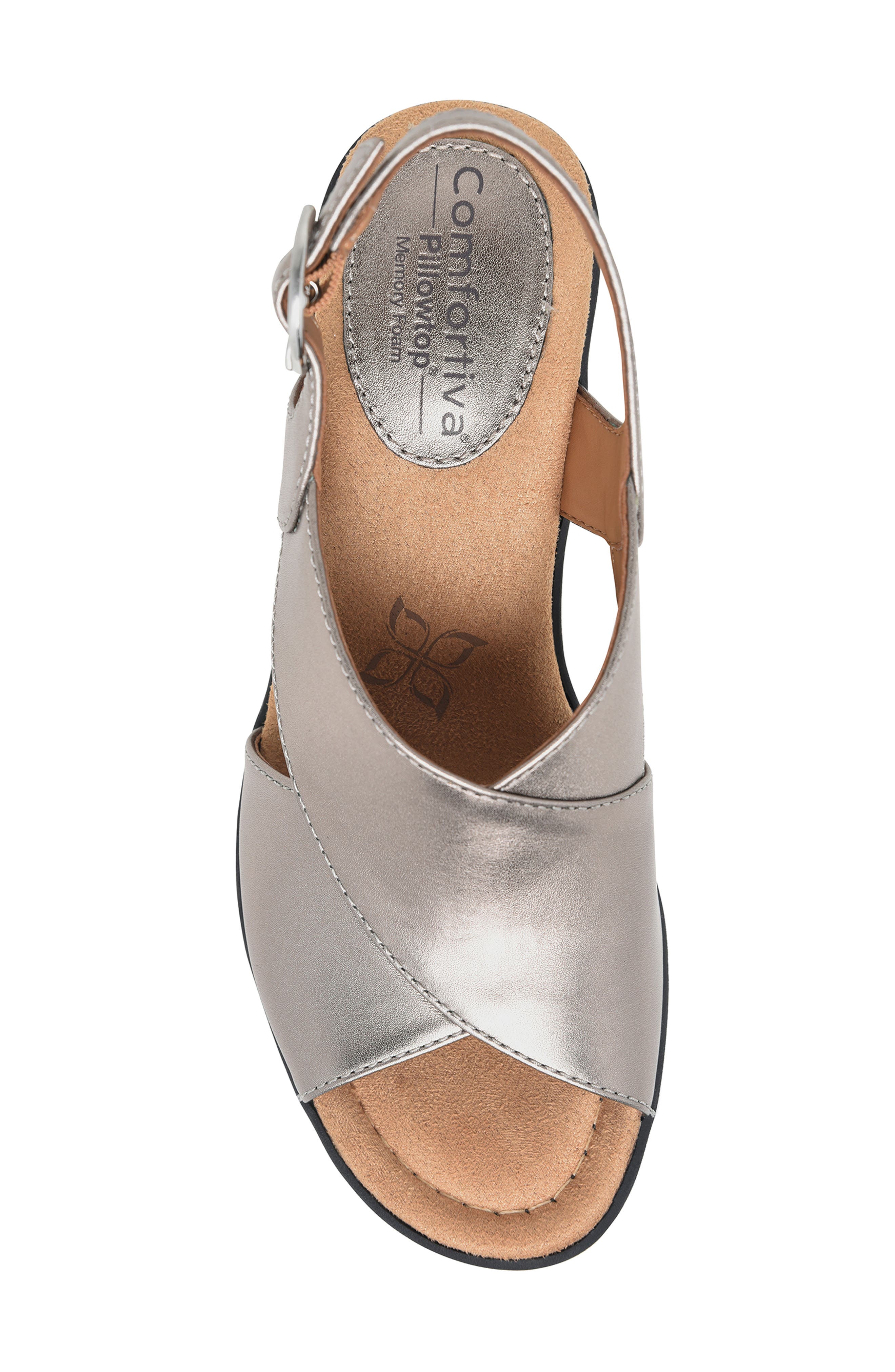 Comfortiva Katara Slingback Sandal, Alternate, color, Anthracite