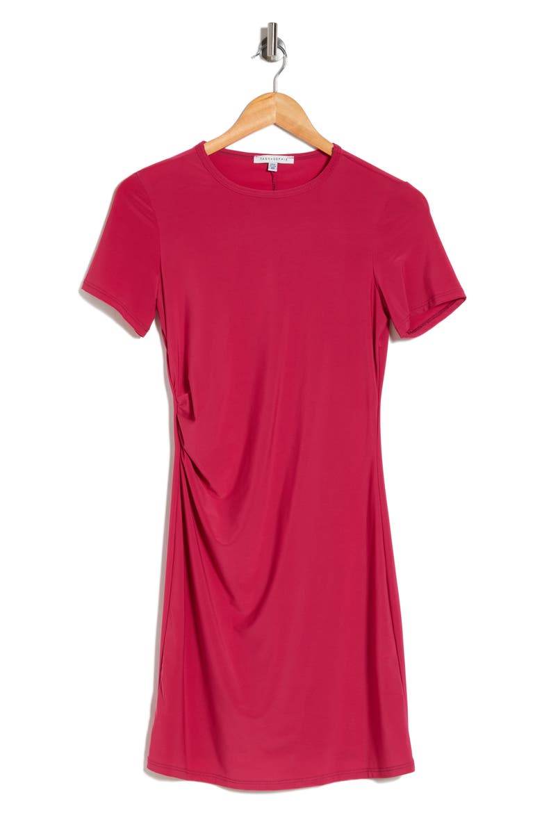 Jersey Sheath Minidress, Alternate, color, FUCHSIA