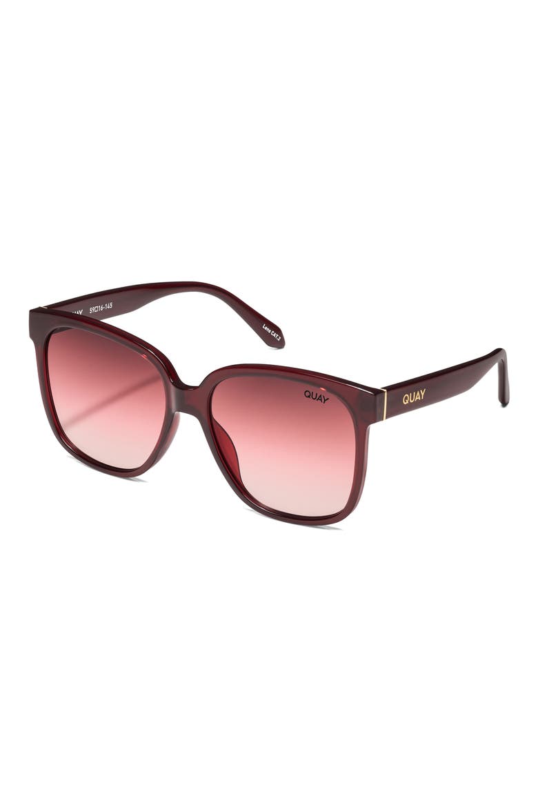Wide Awake 59mm Square Sunglasses, Alternate, color, CHOCOLATE / RUBY