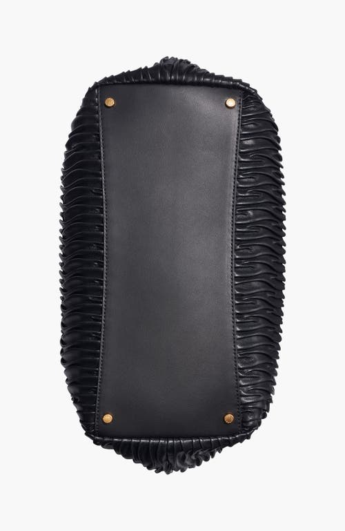 Donna Karan Glenwood Pleated Large Shoulder Handbag In Black