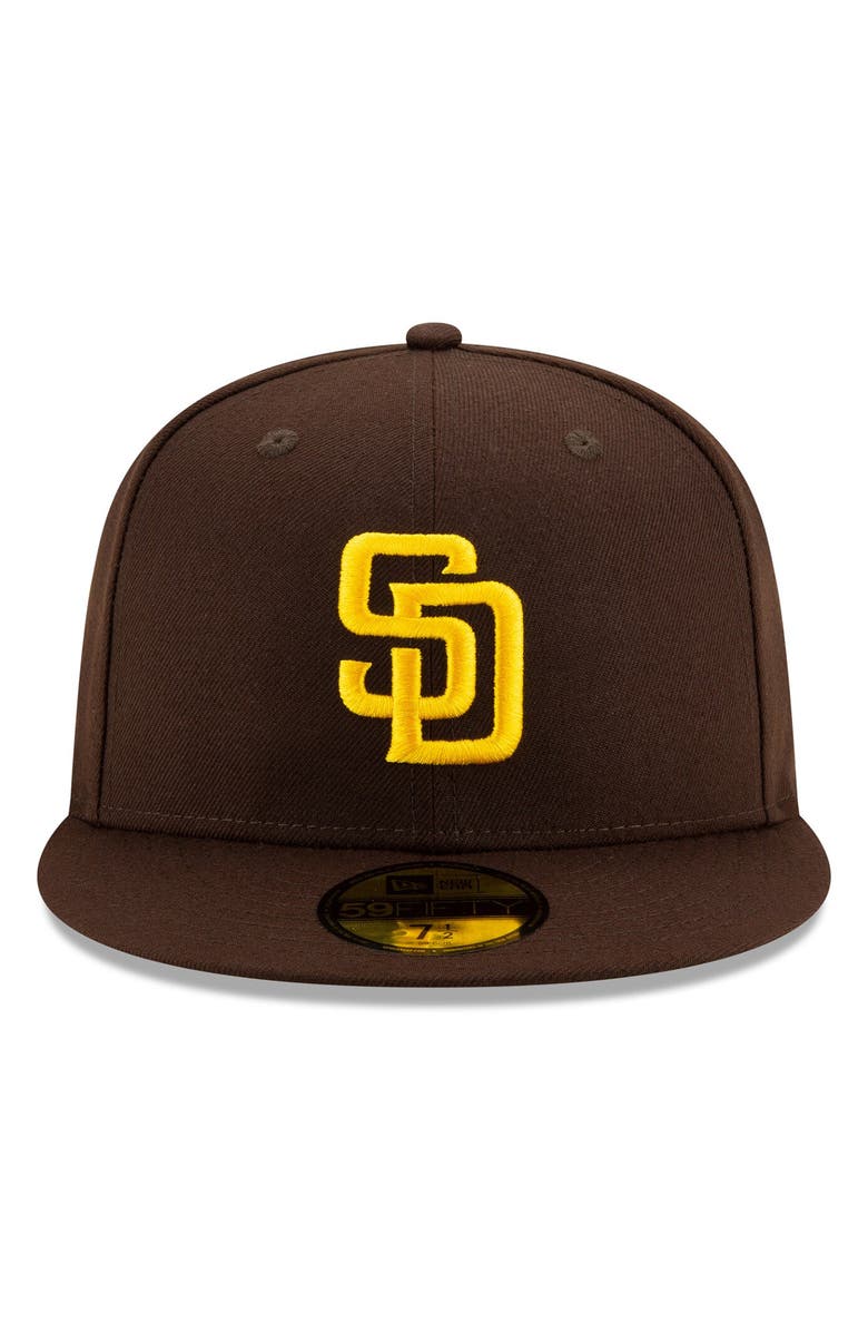 New Era Youth New Era Brown San Diego Padres Authentic Collection On-Field 59FIFTY Fitted Hat, Main, color, Brown