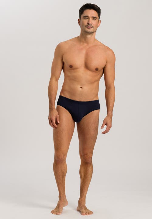 Hanro Cotton Superior Cotton Brief In Midnight Navy