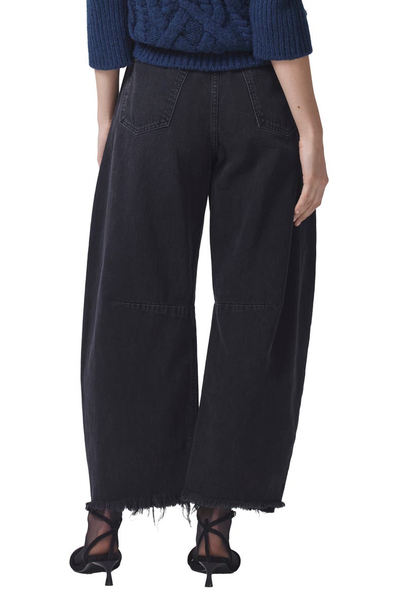 Citizens of Humanity Horseshoe High Waist Chew Hem Organic Cotton Barrel Jeans, Alternate, color, Sonnet