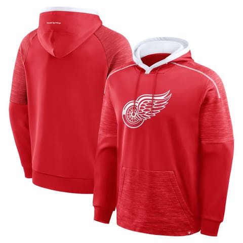 Men
s Fanatics Red Detroit Red Wings Goaltender Defender Pullover Hoodie